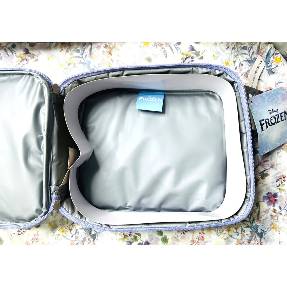 New Disney Frozen Anna & Elsa Lunch Bag With Silver Trim Insulated - Picture 7 of 7